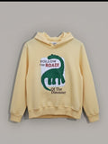 Yellow Dinosaur Hoodie - 'Follow The Road' Kids Sweatshirt