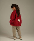 2 pcs set of Girls Color-Block Sweatshirt - 'I Think You Are Beautiful' Message