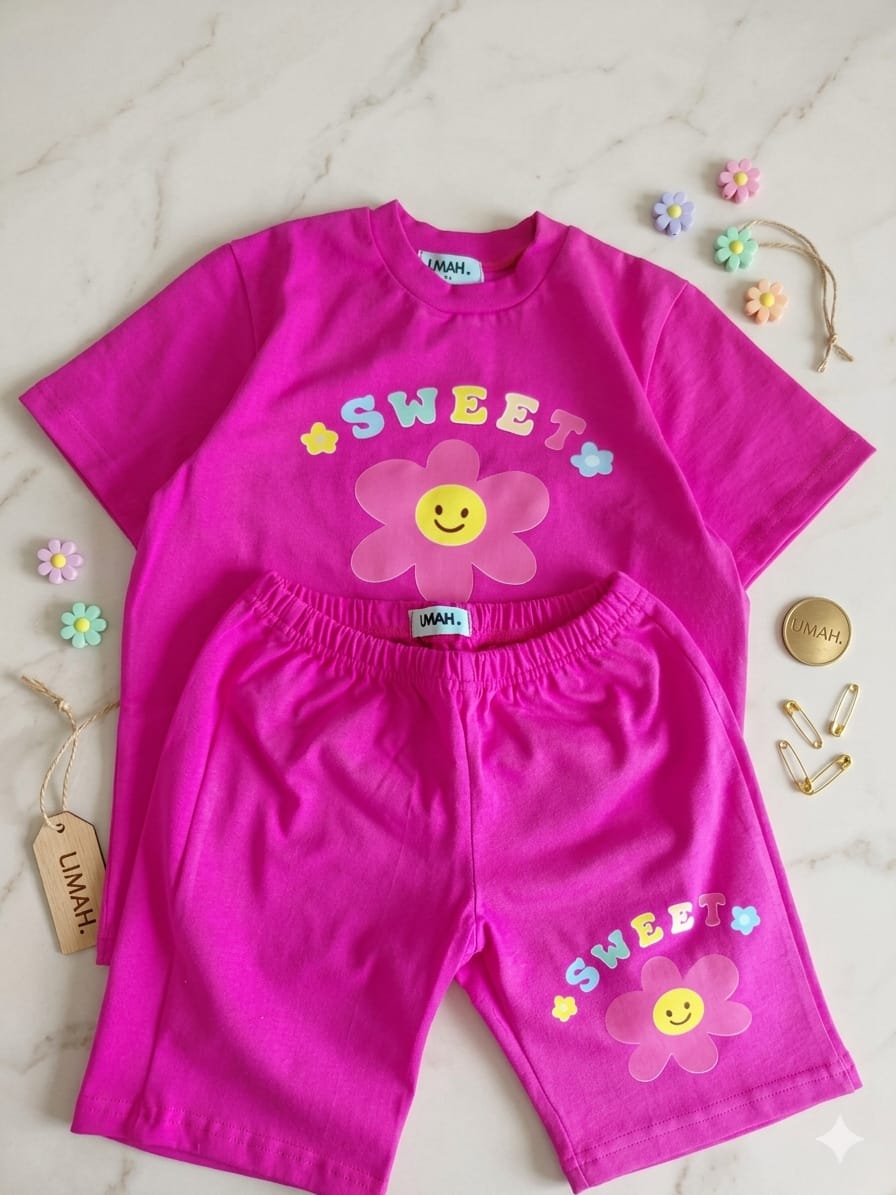 2 pcs set Fuchsia cotton for home