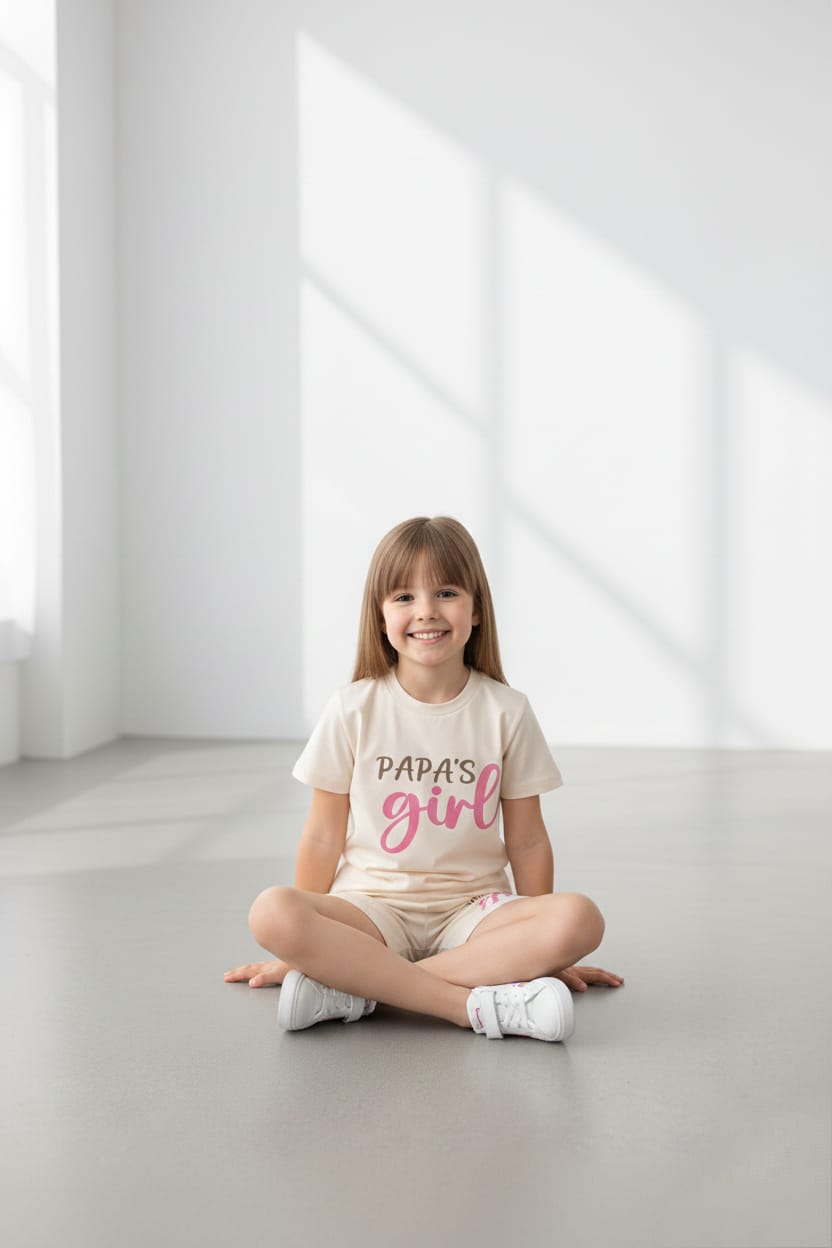 Papa's Girl Cotton T-Shirt & Shorts Set - Girls Homewear