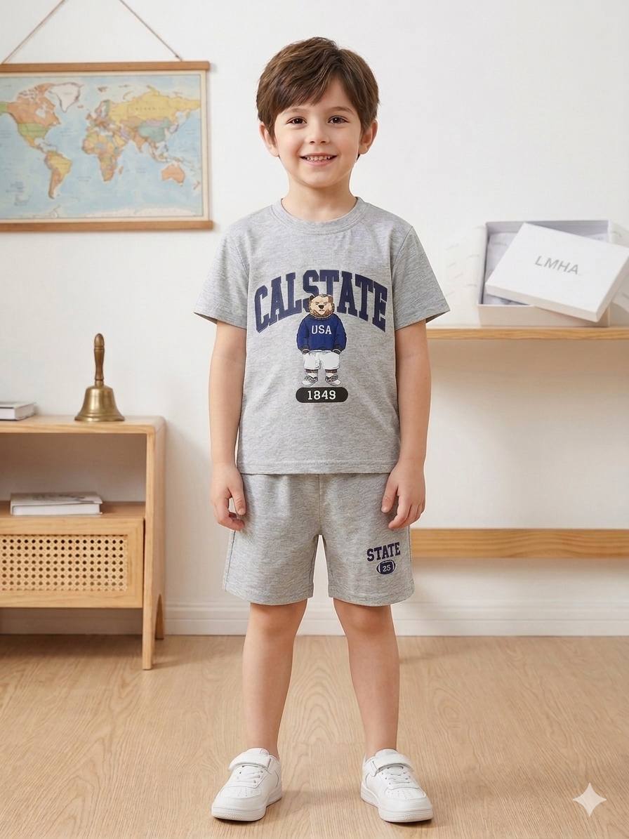 LMHA Cal State Bear Outfit Set – T-Shirt & Shorts (Boys)
