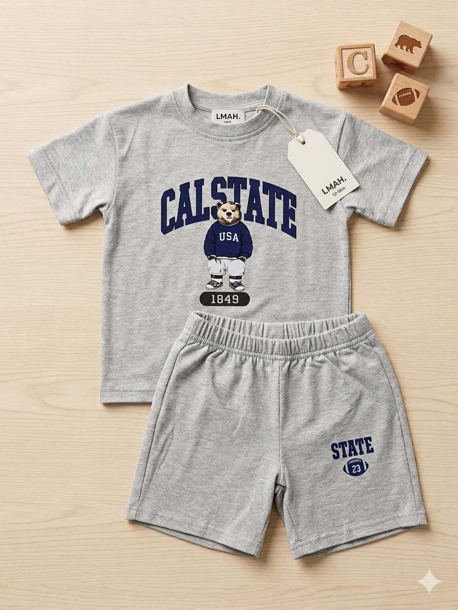 LMHA Cal State Bear Outfit Set – T-Shirt & Shorts (Boys)