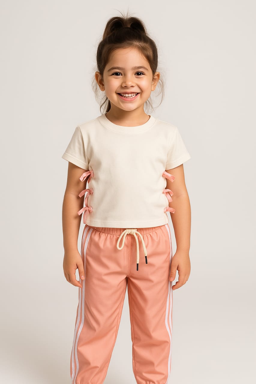 2pcs/Set Girls Casual Outfit, Young Girl Fashionable  Vest Top And Pants Set, Summer