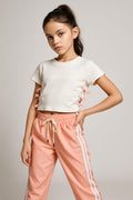 2pcs/Set Girls Casual Outfit, Young Girl Fashionable  Vest Top And Pants Set, Summer