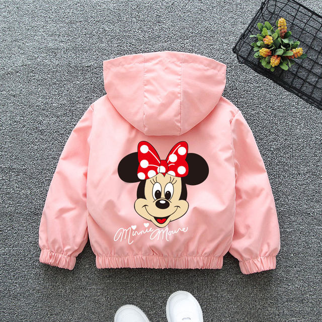 Pink Minnie Mouse Zip-Up Hoodie Jacket for Girls