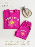 2 pcs set Fuchsia cotton for home