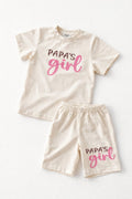 Papa's Girl Cotton T-Shirt & Shorts Set - Girls Homewear