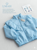 LMAH Infant Windbreaker – Ruffle Zip Jacket (Sky Blue)