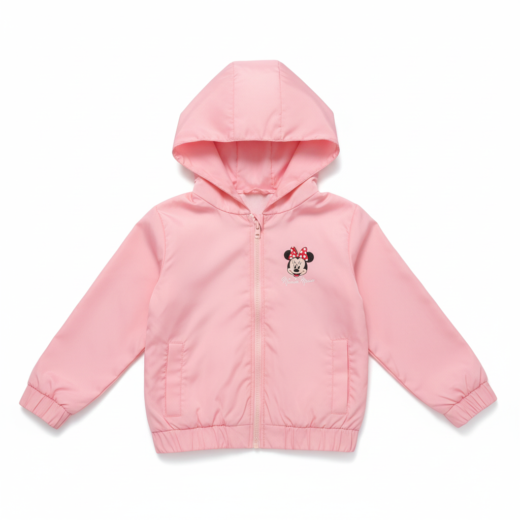 Pink Minnie Mouse Zip-Up Hoodie Jacket for Girls