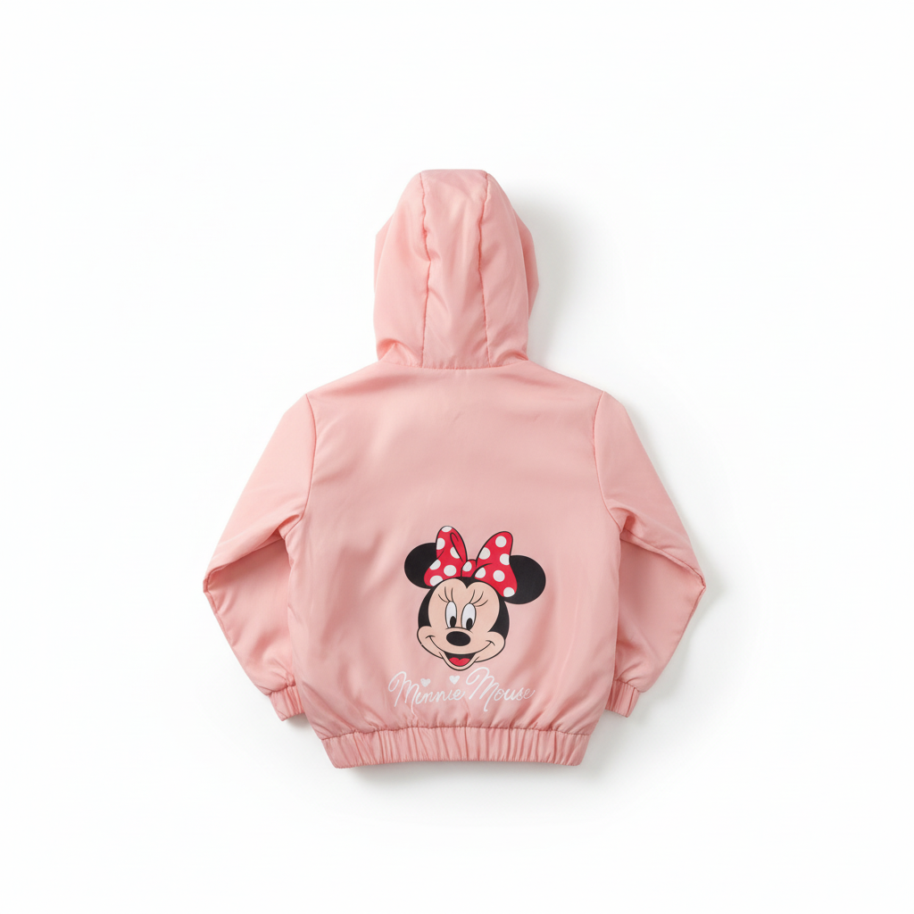Pink Minnie Mouse Zip-Up Hoodie Jacket for Girls