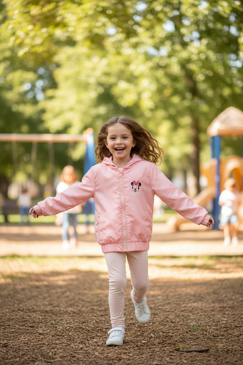 Pink Minnie Mouse Zip-Up Hoodie Jacket for Girls