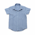 Blue and White Striped Button-Up Shirt for Boys