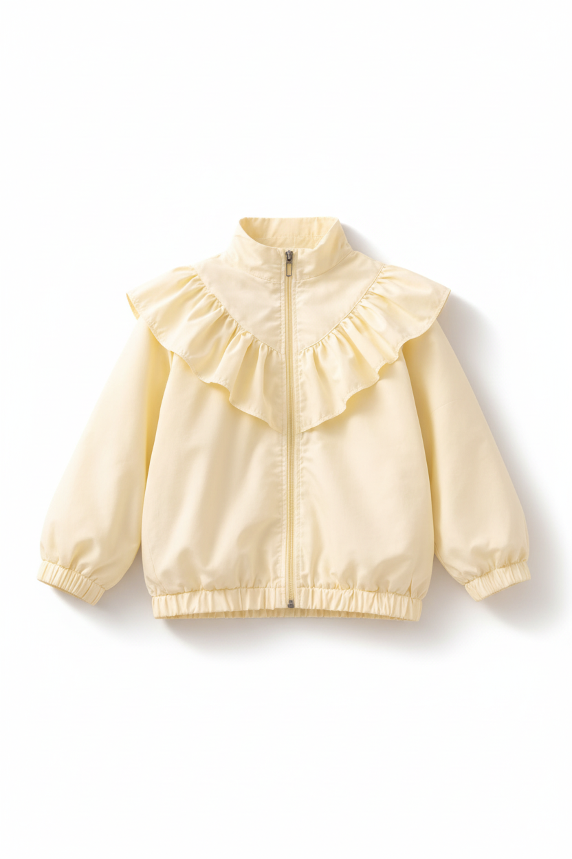 Yellow Ruffle Jacket Mockup
